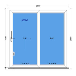 Posuvné dveře 200×200 cm (2000×2000 mm) | bílé