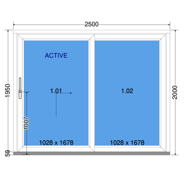 Posuvné dveře 300×200 cm (3000×2000 mm) | bílé