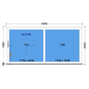 Posuvné dveře 400×200 cm (4000×2000 mm) | bílé