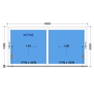 Posuvné dveře 400×200 cm (4000×2000 mm) | bílé